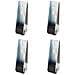 Set Di 4 Rotelle Nere Per Porte Scorrevoli A 4 Fori - Binario Verticale, Silenziose, Supporto Per Mobili - Foto miniatura 1