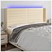 Testiera a LED Crema 203x23x118/128 cm in Tessuto - Foto miniatura 2