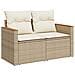 Set Divano da Giardino con cuscino 13 pcs Beige Poly Rattan - Foto miniatura 5