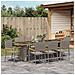 Set da Pranzo per Giardino 9 pcs Grigio Poly Rattan - Foto miniatura 4
