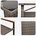 Set da Pranzo per Giardino 9 pcs Grigio Poly Rattan - Foto miniatura 9