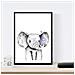 Set Di 6 Stampe Animali Bambini Con Gomma Da Masticare Cervo Maiale Elefante Zorro Orso Cane A4 Senza Cornice - Foto miniatura 5