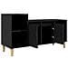 Mobile TV Rovere Nero 100 x 35 x 55 cm Legno multistrato - Foto miniatura 5