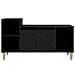 Mobile TV Rovere Nero 100 x 35 x 55 cm Legno multistrato - Foto miniatura 6