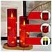 Set Di 5 Candele Led Senza Fiamma Rosse Con Telecomando, Alimentate A Batteria - Foto miniatura 5