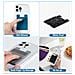 Porta Tessere In Silicone Con Texture Sensoriale, Portafoglio Adesivo Portatile Per Telefono Black - Foto miniatura 5