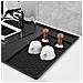 Tappetino In Silicone Per Macchina Da Caffè Con Vassoio - 61x40.5x1.1cm - 600g Black - Foto miniatura 5