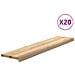 Gradini 20 pz 120x25x2 cm in Rovere Massello Non Trattato - Foto miniatura 1