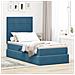 Letto con contenitore e materasso Blu Scuro 90 x 190 cm Velluto - Foto miniatura 2