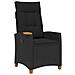 Poltrona reclinabile con tavolino Nero 62 x 64 x 112 cm - Foto miniatura 1