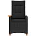 Poltrona reclinabile con tavolino Nero 62 x 64 x 112 cm - Foto miniatura 2