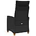 Poltrona reclinabile con tavolino Nero 62 x 64 x 112 cm - Foto miniatura 4