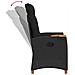 Poltrona reclinabile con tavolino Nero 62 x 64 x 112 cm - Foto miniatura 6
