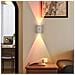Lampada Da Parete Ambientale A Doppia Testa Con Sensore Di Movimento 4-pack — Telecomando, Montaggio Magnetico, Illuminazione Su E Giù, Led 116 Colori White - Foto miniatura 5