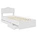 Struttura del letto Bianco 90 x 200 cm Legno Ingegnerizzato - Foto miniatura 5