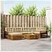 Set di divani da esterno con cuscino 7 pcs Naturale e Beige - Foto miniatura 2