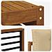 Set di divani da esterno con cuscino 7 pcs Naturale e Beige - Foto miniatura 8