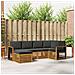 Set divani 6 pcs Naturale e Antracite Legno di Acacia Massello - Foto miniatura 2