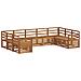 Set divani 9 pcs Naturale Legno di Acacia Massello - Foto miniatura 1