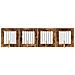Cancello per cani con supporti 4 pcs Rovere Fumo 60 x 60 cm - Foto miniatura 1