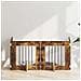 Cancello per cani con supporti 4 pcs Rovere Fumo 60 x 60 cm - Foto miniatura 2