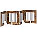 Cancello per cani con supporti 4 pcs Rovere Fumo 60 x 60 cm - Foto miniatura 4