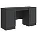 Scrivania Nero 142,5 x 50 x 75 cm Legno ingegnerizzato - Foto miniatura 1