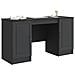 Scrivania Nero 142,5 x 50 x 75 cm Legno ingegnerizzato - Foto miniatura 2
