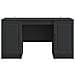 Scrivania Nero 142,5 x 50 x 75 cm Legno ingegnerizzato - Foto miniatura 4