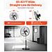 Ventilatore Da Pavimento, Ventilatore Oscillante Da 20 Pollici Girevole A 90 Gradi, Altezza Regolabile Con 3 Velocita Regolabili, Alta Potenza Per Camera Da Letto, Soggiorno, Casa, Ufficio - Foto miniatura 3