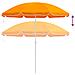 Ombrello da giardino 240 cm Poliestere 170T Arancione - Foto miniatura 5