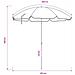 Ombrello da giardino 240 cm Poliestere 170T Arancione - Foto miniatura 7