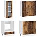 Unità Cucina KALMAR 8 pcs Legno antico Legno ingegnerizzato - Foto miniatura 3