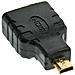 adattatore hdmi 19pin type-a femmina a hdmi micro type-d maschio, pin dorati - Foto miniatura 2