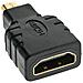 adattatore hdmi 19pin type-a femmina a hdmi micro type-d maschio, pin dorati - Foto miniatura 1