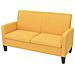 Divano A 2 Posti 135x65x76 Cm Giallo - Foto miniatura 1