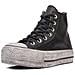 Sneaker Converse All Star Platform Pelle Nera Donna 36 - Foto miniatura 7