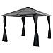 Gazebo Con Tende 3x3 M Nero - Foto miniatura 1