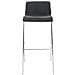 2 Sgabelli Alti HOOVER in Tessuto - Set 2 Sgabelli Bar Design H76 cm I Sedie Sgabello Ergonomiche con Schienale Grigio Scuro Cromato - Foto miniatura 3