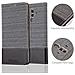 Custodia Compatibile Con Huawei Mate 10 Pro In Grigio Nero - Coperchio Protettiva Con Chiusura Magnetica, Funzione Stand E Tasca Per Le Carte - Foto miniatura 3