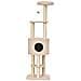 Albero Tiragraffi Robusto Per Gatti Con Cuccia E Corda Sisal Beige - Foto miniatura 8