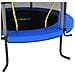 Trampolino con Rete di Sicurezza Rotondo 140x160 cm Blu - Foto miniatura 3