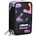 Astuccio 3 Zip Melt Girl, Jet Black - 12,5 x 20 x 7 cm - Foto miniatura 1