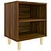 Comodino con Gambe in Legno Massello Rovere Marrone 40x35x50cm - Foto miniatura 2