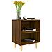 Comodino con Gambe in Legno Massello Rovere Marrone 40x35x50cm - Foto miniatura 3
