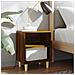 Comodino con Gambe in Legno Massello Rovere Marrone 40x35x50cm - Foto miniatura 1