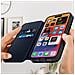 Custodia Iphone 14 Pro Max Portafoglio Funzione Supporto Video Blu - Foto miniatura 2