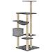 Albero Per Gatti Con Tiragraffi In Sisal Grigio Chiaro 142 Cm - Foto miniatura 4