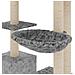 Albero Per Gatti Con Tiragraffi In Sisal Grigio Chiaro 142 Cm - Foto miniatura 5