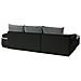 Divano Angolare Trasformabile Reversibile A 3 Posti + Box - Similpelle Nera E Tessuto Grigio - 274 X 184 Cm - Foto miniatura 1